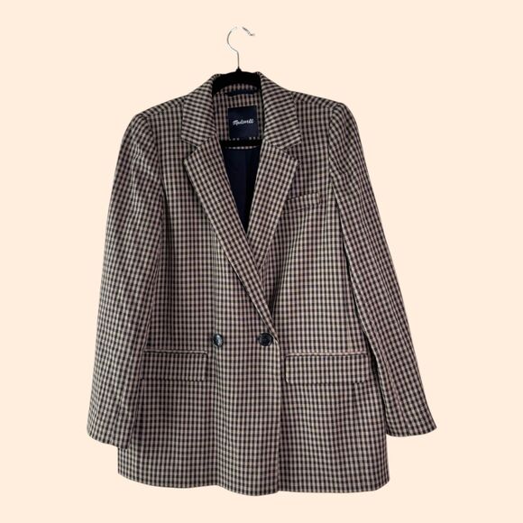 Madewell Jackets & Blazers - Madewell Caldwell Double Breasted Blazer Lyden Plaid